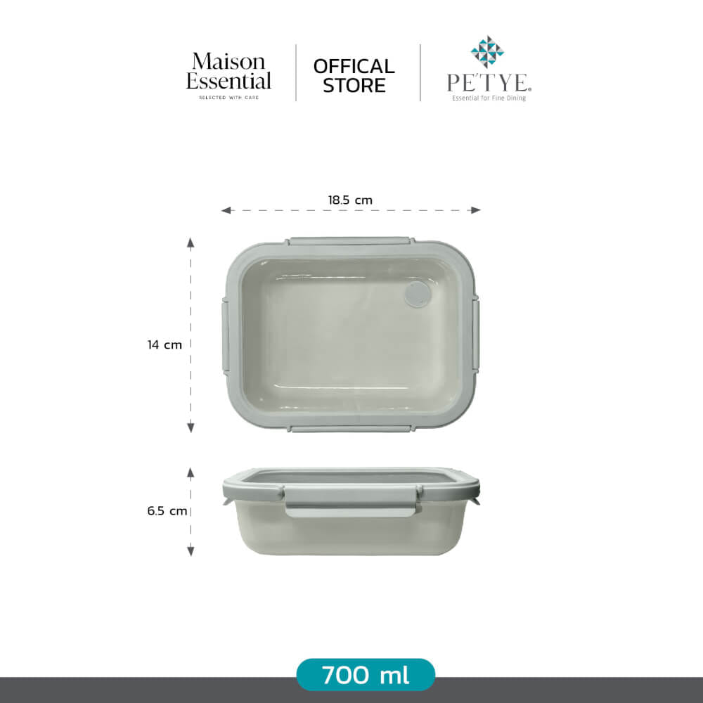 กล่องอาหาร เซรามิก PETYE รุ่น RC20 0.7 ลิตร สีเขียว_2